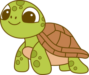 Cute turtle vector design illustration