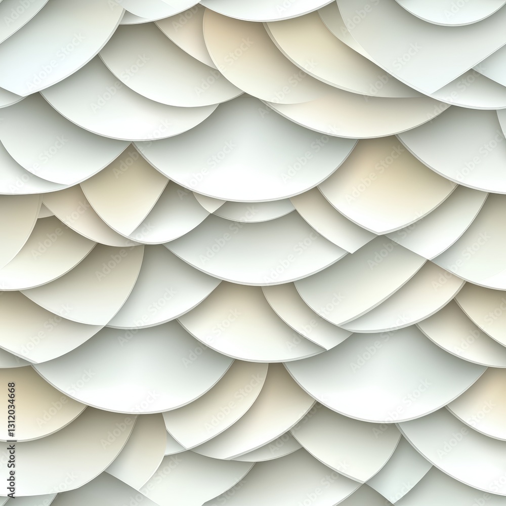 Aufkleber seamless clean and minimalistic white background filled with crumpled white paper creating a soft an