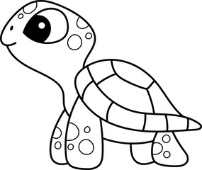 Cute turtle vector design illustration