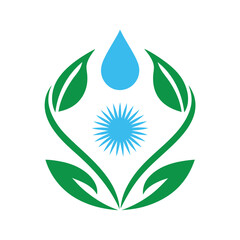 nature and growing concept logo design on white background 