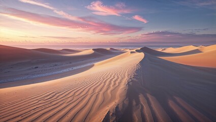 les dunes de sable au lever du jour,