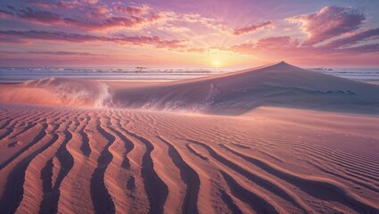 les dunes de sable au lever du jour