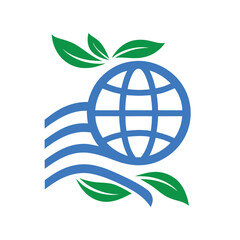 nature and growing concept logo design on white background 