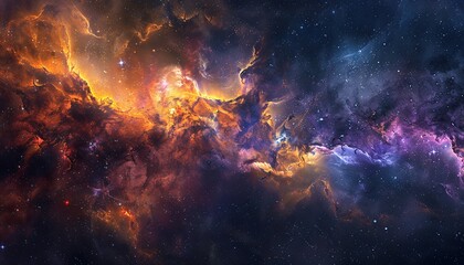 An intricate and abstract nebula pattern perfect for wallpaper