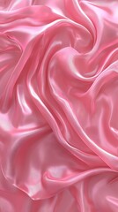 Obraz premium Pink Satin Fabric Drape