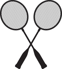Badminton racket icon vector isolated
