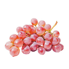 Fototapeta premium Ruby Grapes Cluster: a vibrant close-up of a luscious bunch of ruby-red grapes, offering a refreshing and healthy treat.