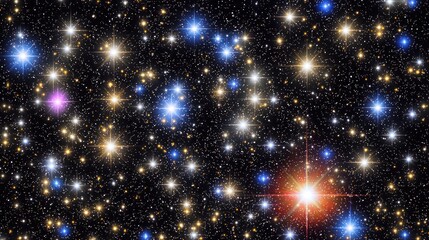 Naklejka premium Cosmic star cluster in deep space