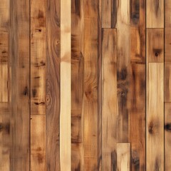 Naklejka premium Seamless A close-up view of a wood floor featuring a brown stain that highlights the natural grain and texture of the wood
