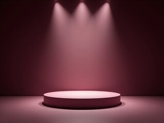 "Minimalist Pink Stage Backdrop with Soft Illumination for Elegant and Modern Visual Concepts"