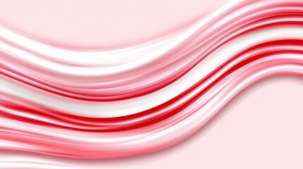 Abstract background with red and white wavy lines on a light pink background. The lines create a flowing, dynamic effect.