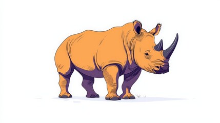 Obraz premium Wildlife Illustration - Rhinoceros
