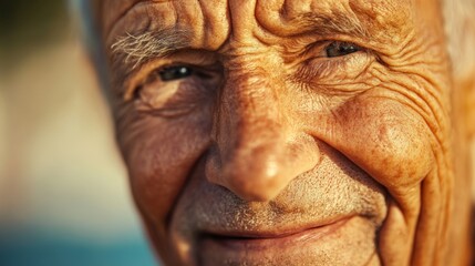 Fototapeta premium Close-up portrait of a senior man
