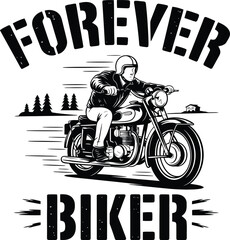 motorcycle rider on a motorcycle t-shirt design