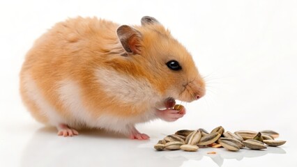  Cute Hamster Eating Seeds