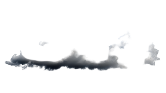 Clouds Shaped Like Islands Isolated on White