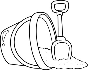 sand bucket hand drawn © Je
