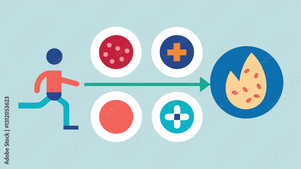 Poster speeding up recovery a visual representation of a race between standard healing processes and accele