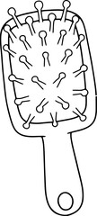comb doodle hand drawn