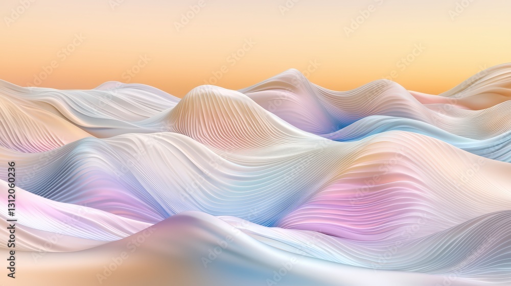 Aufkleber dynamic wavy lines, abstract 3d background for modern design and creative projects