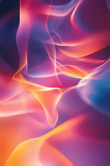 Obraz premium Mesmerizing abstract waves of vivid colors and soft light patterns
