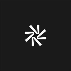 Elegant Letter V with spiral concept or Circle V logo concept vector icon