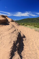 Sand dunes in Issos, Corfu island, Greece