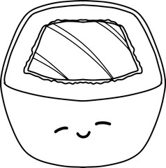 hand drawn sushi