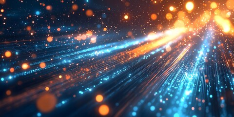 Abstract Glowing Particle Stream