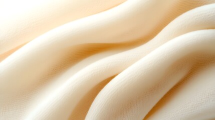 Obraz premium Soft Cream Fabric with Gentle Waves and Textured Surface
