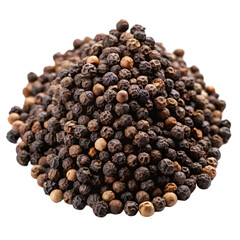 black pepper isolated on white