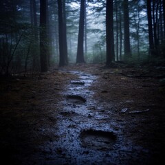 Fototapeta premium Misty Forest Path