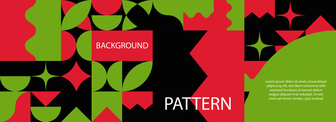 A striking abstract design featuring geometric shapes and vibrant colors in a clean, minimalist style�ideal for posters, flyers, banners, and festival themes. © Twin Design