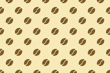 Coffee beans seamless pattern. Vector illustration