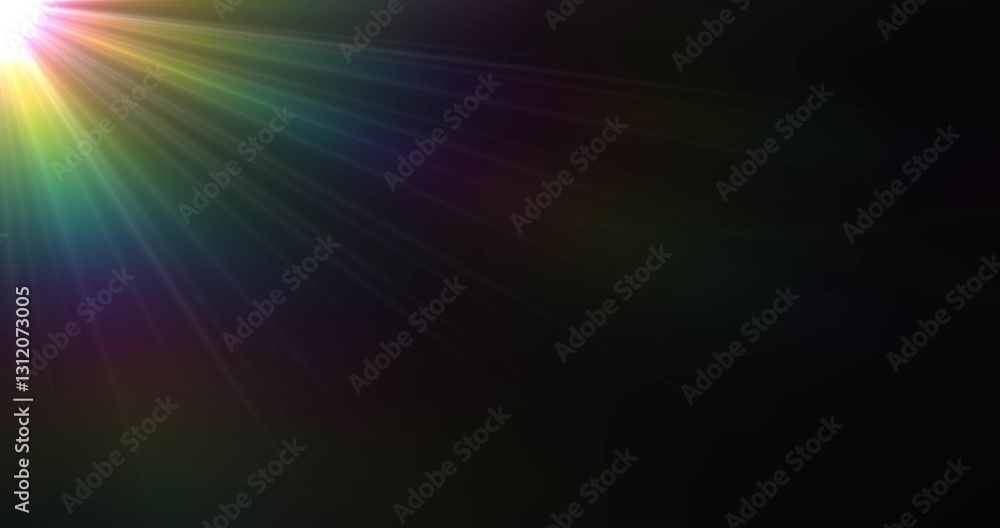 Poster 4k vibrant lighting spectrum rays motion visual effect on black backgrounds rendering