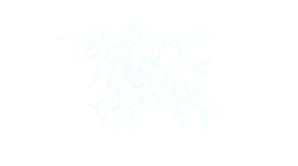 Abstract Lightning Bolts Isolated on White