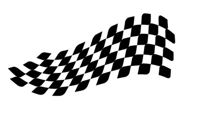 Racing flag vector icon on white background. Checkered flag. start and finish crossed flag. Racing flag.	
