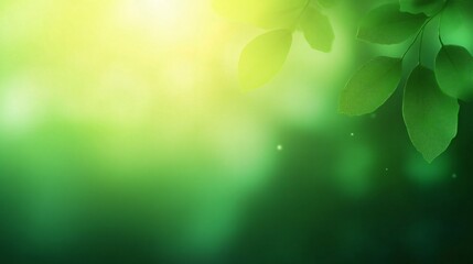 Obraz premium An abstract green gradient background with a soothing, natural atmosphere, ideal for eco-friendly designs, wellness products, or spring-themed promotions.