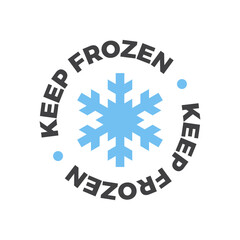 Keep Frozen Icon. Snowflake Symbol for Frozen Products and Storage.