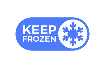 Keep Frozen Icon. Snowflake Symbol for Frozen Products and Storage.