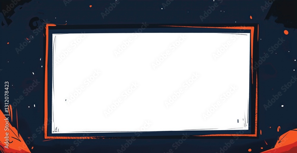 Poster blank screen canvas: an empty screen set against an abstract background, symbolizing an open space f
