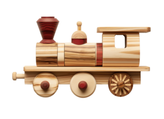 Wooden toy train designed for children's imaginative play and learning, perfect for indoor activities during playtime