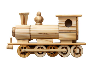 Wooden train toy showcasing natural craftsmanship and design suitable for children's playtime and decoration in various settings