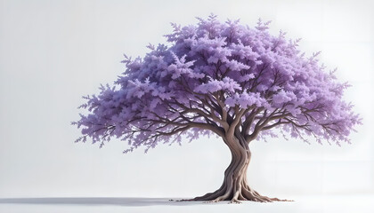 Enchanted Purple Tree in a Minimalist Landscape