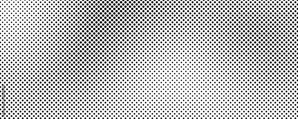 Poster monochrome halftone background with dots
