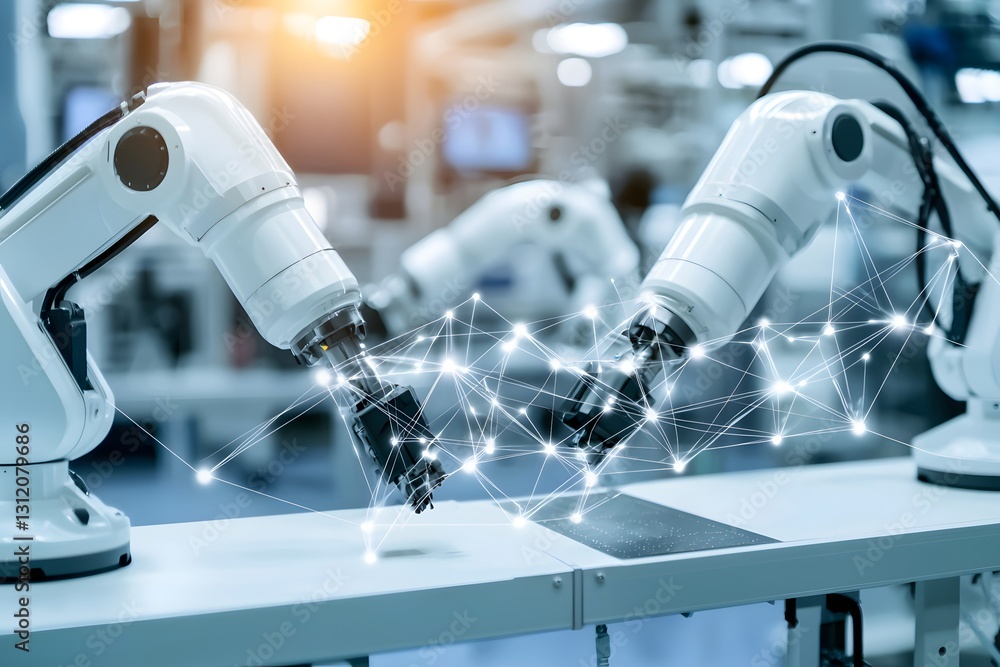 Poster advanced robotic automation smart factory industry 4 0 technology