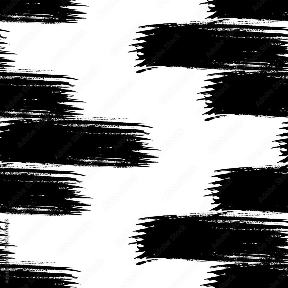 Poster seamless pattern with hand drawn scribble smears