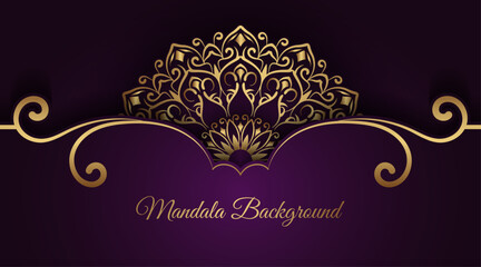 Luxury background with golden mandala ornament