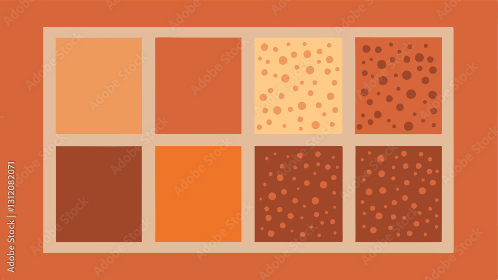 Poster skin texture grid a grid of small squares where the left squares contain rough textures like sandpap