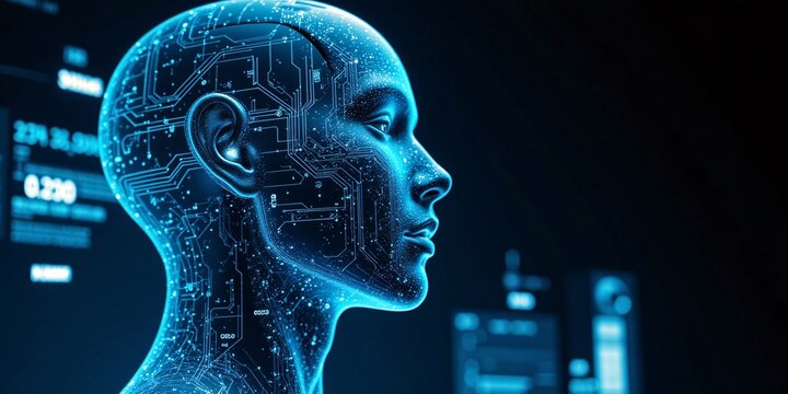 Exploring the Intersection of Human Consciousness and Artificial Intelligence A Futuristic Vision of a Cyborg-like Mind, Seamlessly Blending Biology and Technology